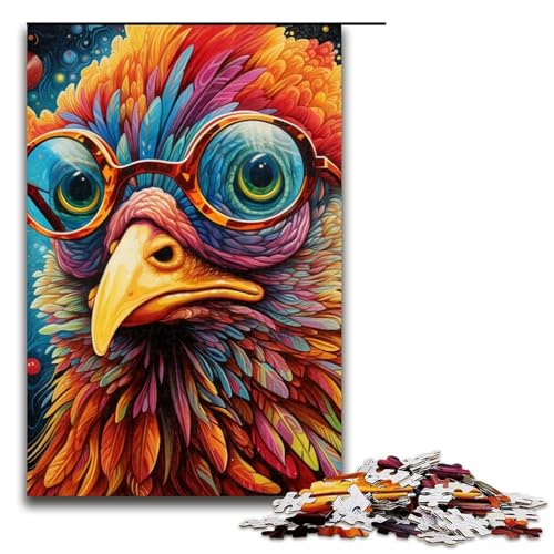 1000-teiliges Puzzle mit Hahnenmotiv, Puzzle für Erwachsene, Holzpuzzle, Heimdekoration, 50 x 75 cm 1000-teiliges Puzzle mit Hahnenmotiv, Puzzle für Erwachsene, Holzpuzzle, Heimdekoration, 50 x 75 cm von WGLINGX