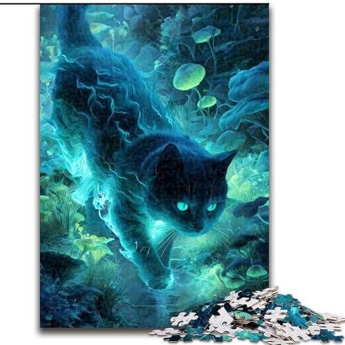 1000-teiliges Puzzle mit Katzenmotiv, 1000 Teile für Erwachsene, anspruchsvolles Denkspiel für Teenager, perfekt als Heimdekoration oder Geschenk (Größe 26x38cm) von WGLINGX
