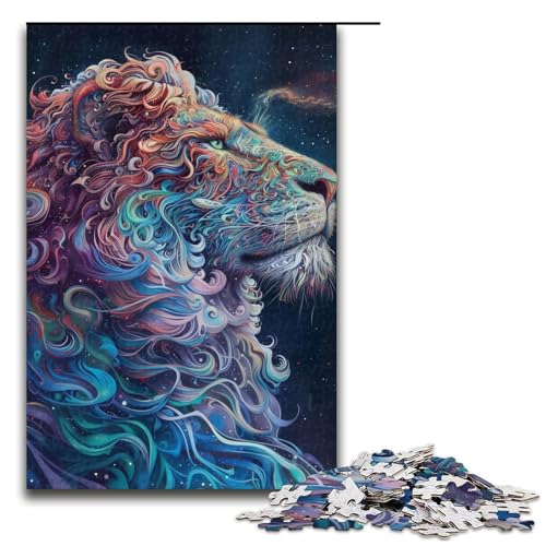 1000-teiliges Puzzle mit Löwenmotiv, für Erwachsene, Holzpuzzle, Heimdekoration, 50 x 75 cm 1000-teiliges Puzzle mit Löwenmotiv, für Erwachsene, Holzpuzzle, Heimdekoration, 50 x 75 cm von WGLINGX
