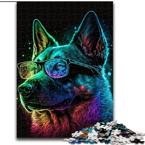 1000-teiliges Puzzle mit Neonbrille und Hund, Puzzle für Erwachsene, 1000-teilige Aktivität für Erwachsene und die ganze Familie, DIY-Heimdekoration, Geschenk, Größe 50x75cm 1000-teiliges Puzzle mit Neonbrille und Hund, Puzzle für Erwachsene, 1000-teilige Aktivität für Erwachsene und die ganze Familie, DIY-Heimdekoration, Geschenk, Größe 50x75cm von WGLINGX