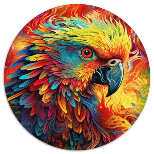 1000-teiliges Puzzle mit Papagei, rundes Puzzle, Denkspiel für Teenager, Spieleabend mit der Familie 67,5 x 67,5 cm von WGLINGX