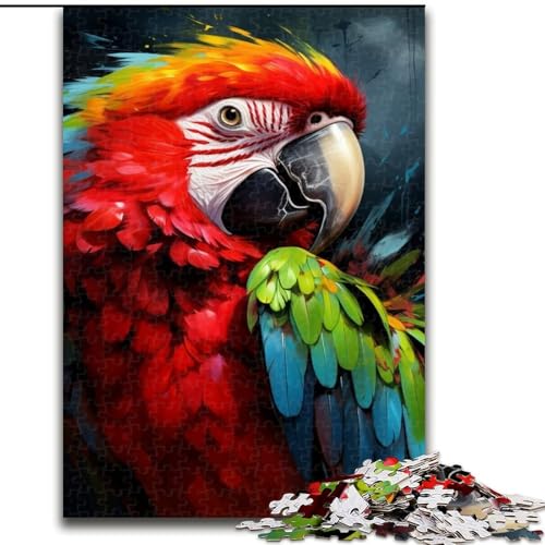1000-teiliges Puzzle mit Papageien-Kunstmotiv für Erwachsene. Entspannende Unterhaltung, Heimdekoration (Größe 38x26cm) von WGLINGX