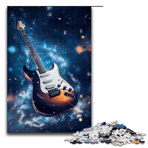 1000-teiliges Puzzle mit Sternenhimmel und Gitarre für Holzpuzzle, Familienaktivität, 50 x 75 cm 1000-teiliges Puzzle mit Sternenhimmel und Gitarre für Holzpuzzle, Familienaktivität, 50 x 75 cm von WGLINGX