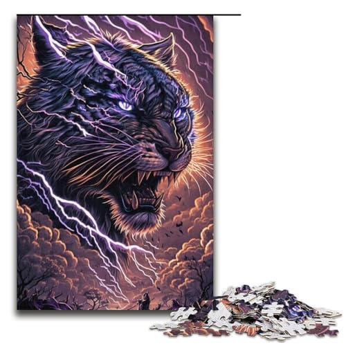 1000-teiliges Puzzle mit Tiermotiven und Tigermotiv für Erwachsene, Lernpuzzle für Jugendliche ab 14 Jahren, 38 x 26 cm 1000-teiliges Puzzle mit Tiermotiven und Tigermotiv für Erwachsene, Lernpuzzle für Jugendliche ab 14 Jahren, 38 x 26 cm von WGLINGX