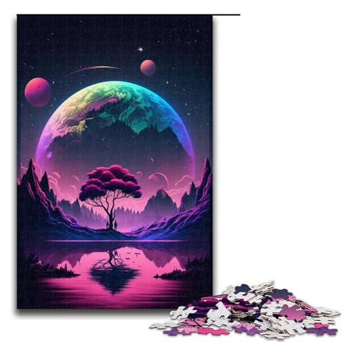 1000-teiliges Puzzle mit außerirdischer Planetenlandschaft, Holzpuzzle, Lernspielzeug, Familienspiele, 50 x 75 cm 1000-teiliges Puzzle mit außerirdischer Planetenlandschaft, Holzpuzzle, Lernspielzeug, Familienspiele, 50 x 75 cm von WGLINGX