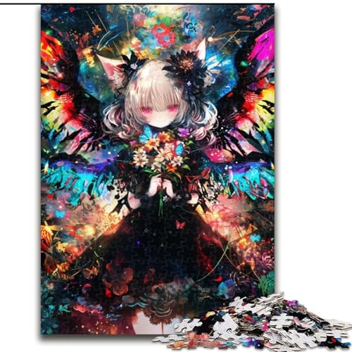 1000-teiliges Puzzle mit japanischem Anime-Mädchen, 1000 Teile für Erwachsene, anspruchsvolles Denkspiel für Teenager, perfekt als Heimdekoration oder Geschenk (Größe 50x75cm) von WGLINGX