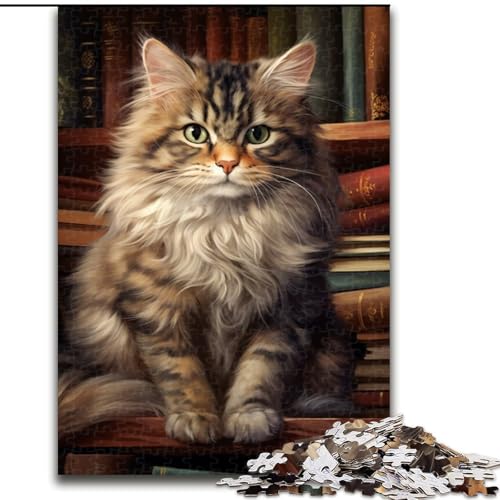 1000-teiliges Puzzlebuch für Erwachsene, Katze, 1000-teiliges Puzzle für Erwachsene, ideales Urlaubs- oder Geburtstagsgeschenk, Partyspiel-Spielzeug, Größe 50x75cm 1000-teiliges Puzzlebuch für Erwachsene, Katze, 1000-teiliges Puzzle für Erwachsene, ideales Urlaubs- oder Geburtstagsgeschenk, Partyspiel-Spielzeug, Größe 50x75cm von WGLINGX