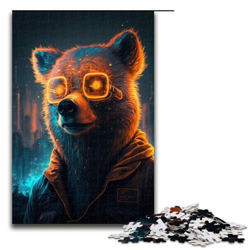1000-teiliges Puzzlespiel „Bären“ für Erwachsene, Holzpuzzle, Familienspaß, 50 x 75 cm 1000-teiliges Puzzlespiel „Bären“ für Erwachsene, Holzpuzzle, Familienspaß, 50 x 75 cm von WGLINGX