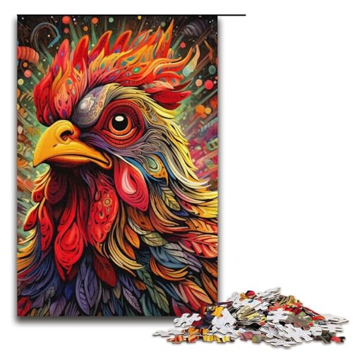 1000-teiliges Puzzlespiel „Color Rooster“ für Erwachsene, Kartonpuzzle, anspruchsvolles Spiel, 38,1 x 26,9 cm 1000-teiliges Puzzlespiel „Color Rooster“ für Erwachsene, Kartonpuzzle, anspruchsvolles Spiel, 38,1 x 26,9 cm von WGLINGX