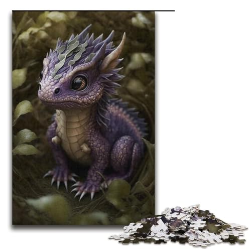 1000-teiliges Puzzlespiel „Feuerdrache im Himmel“, Kartonpuzzle, Familiendekoration (Größe 38 x 26 cm) von WGLINGX