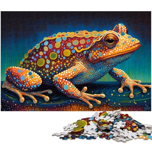 1000-teiliges Puzzlespiel „Frosch“, Holzpuzzle, Familiendekoration (Größe 50 x 75 cm) von WGLINGX