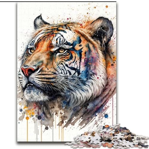 1000-teiliges Tiger-Puzzle, 1000 Teile, anspruchsvolles Denkspiel für Teenager und Familien, Größe 26x38cm 1000-teiliges Tiger-Puzzle, 1000 Teile, anspruchsvolles Denkspiel für Teenager und Familien, Größe 26x38cm von WGLINGX