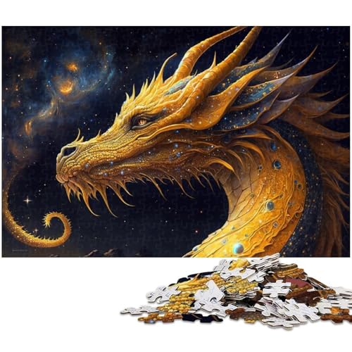 1000-teiliges Weltraumdrachen-Puzzle für Erwachsene. EIN Kunstwerk für Teenager ab 14 Jahren (Größe 50 x 75 cm) von WGLINGX