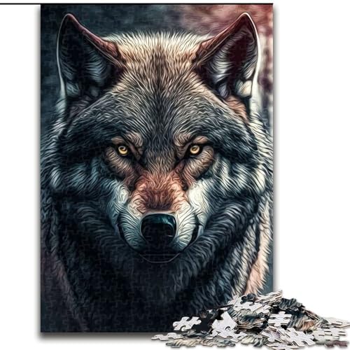 1000-teiliges Wolf-Puzzle, 1000 Teile, anspruchsvolles Denkspiel für Teenager und Familien, Größe 26x38cm 1000-teiliges Wolf-Puzzle, 1000 Teile, anspruchsvolles Denkspiel für Teenager und Familien, Größe 26x38cm von WGLINGX