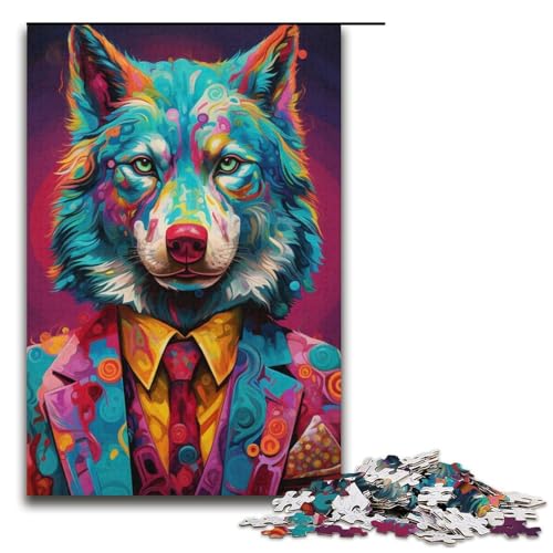 1000-teiliges farbiges Husky-Puzzle für Erwachsene. EIN Kunstwerk für Teenager ab 14 Jahren. 14,96 x 10,24 Zoll 1000-teiliges farbiges Husky-Puzzle für Erwachsene. EIN Kunstwerk für Teenager ab 14 Jahren. 14,96 x 10,24 Zoll von WGLINGX