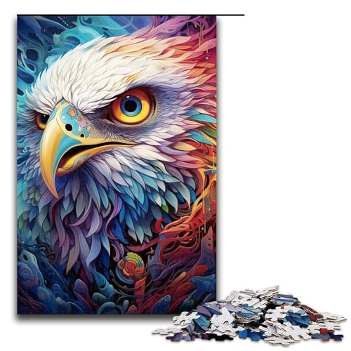 Adler-Puzzle für Erwachsene, 1000 Teile, Holzpuzzle, für Jugendliche und Erwachsene, gutes Geschenk für Erwachsene (Größe 50 x 75 cm) von WGLINGX