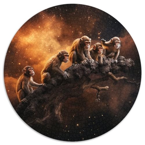 Affen-Puzzle, 1000 Teile, Puzzle für Erwachsene, Weihnachten, Halloween, Ostern, Neujahr (67,5x67,5cm) von WGLINGX