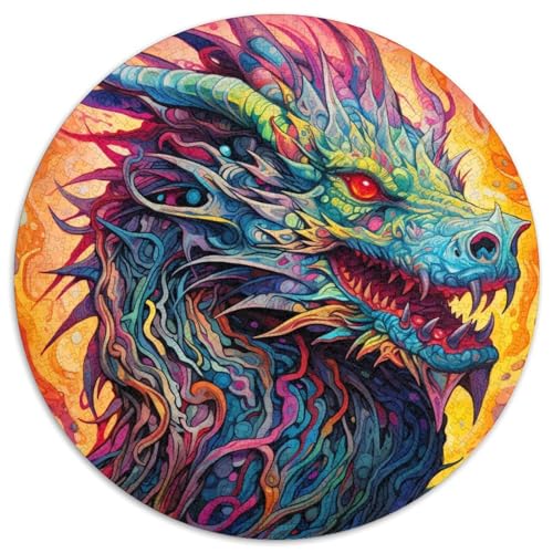 Art Flying Dragons Puzzle, 1000 Teile, Puzzle für Erwachsene, Weihnachten, Halloween, Ostern, Neujahr (67,5x67,5cm) von WGLINGX