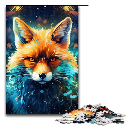 Art Fox Puzzle, 1000 Teile, Puzzle für Erwachsene, EIN Kunstwerk für Teenager ab 14 Jahren, 75 x 50 cm Art Fox Puzzle, 1000 Teile, Puzzle für Erwachsene, EIN Kunstwerk für Teenager ab 14 Jahren, 75 x 50 cm von WGLINGX