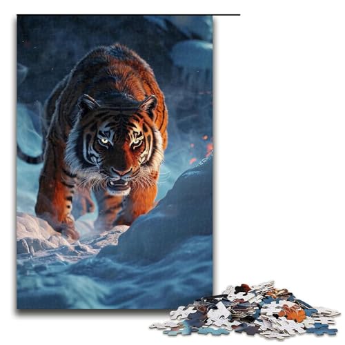 Art Tigers Puzzle, 1000 Teile, für Erwachsene. EIN Kunstwerk für Teenager ab 14 Jahren, 75 x 50 cm von WGLINGX