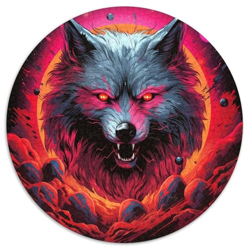 Art Wolf Rundes Puzzle aus Karton mit 1000 Teilen für Erwachsene, anspruchsvolles Denkspiel für Teenager, unterhaltsames interaktives Spiel für die ganze Familie 67,5 x 67,5 cm Art Wolf Rundes Puzzle aus Karton mit 1000 Teilen für Erwachsene, anspruchsvolles Denkspiel für Teenager, unterhaltsames interaktives Spiel für die ganze Familie 67,5 x 67,5 cm von WGLINGX