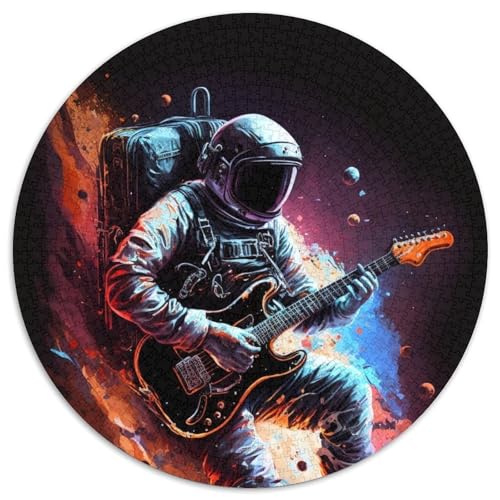 Astronaut spielt Gitarre, 1000-teiliges Puzzle aus Pappe, Muttertag, Geburtstag, Weihnachten (67,5x67,5cm) von WGLINGX