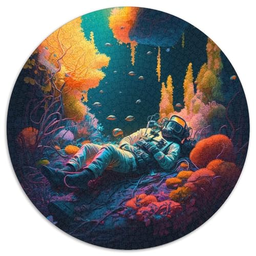 Astronauten-Puzzle aus Pappe, rund, 1000 Teile, Denksportaufgabe, Teenager und zur Heimdekoration 67,5 x 67,5 cm Astronauten-Puzzle aus Pappe, rund, 1000 Teile, Denksportaufgabe, Teenager und zur Heimdekoration 67,5 x 67,5 cm von WGLINGX