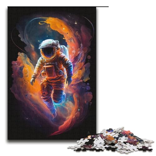 Astronauten-Puzzle mit 1000 Teilen für Erwachsene, Lernpuzzle für Jugendliche ab 14 Jahren, 38 x 26 cm von WGLINGX