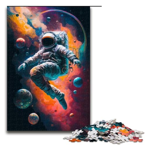 Astronauten-Puzzle mit 1000 Teilen für Erwachsene, Lernpuzzle für Jugendliche ab 14 Jahren, 50 x 75 cm von WGLINGX