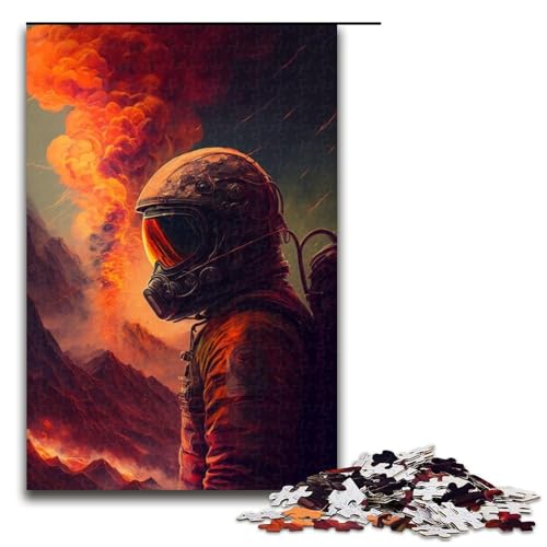 Astronauten-Puzzle mit 1000 Teilen für Erwachsene, Lernpuzzle für Jugendliche ab 14 Jahren, 50 x 75 cm von WGLINGX