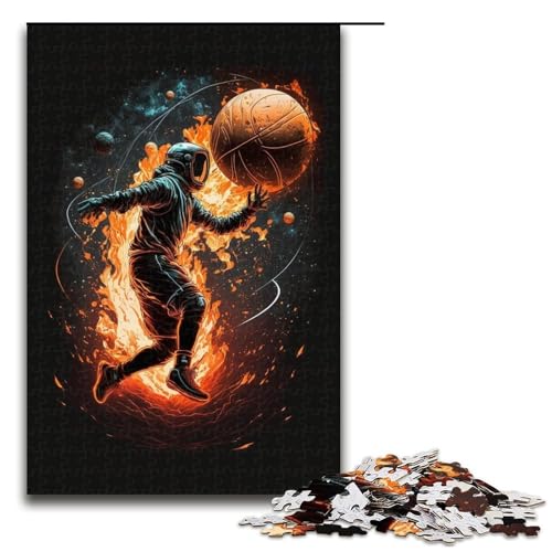 Astronauten-Puzzle mit 1000 Teilen für Erwachsene, Lernpuzzle für Jugendliche ab 14 Jahren, 50 x 75 cm von WGLINGX