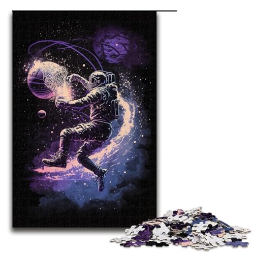 Astronauten-Puzzle mit 1000 Teilen für Erwachsene, Lernpuzzle für Jugendliche ab 14 Jahren, 50 x 75 cm von WGLINGX