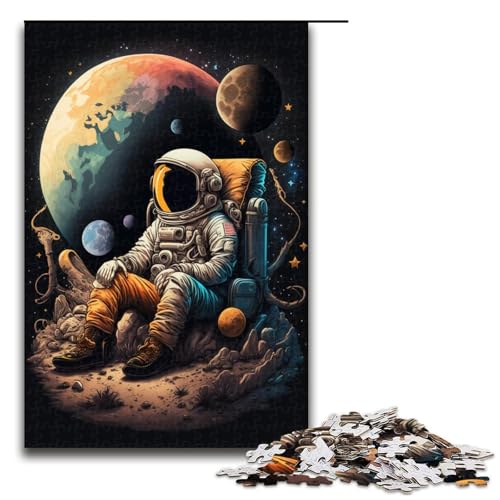 Astronauten-Puzzle mit 1000 Teilen für Erwachsene, Lernpuzzle für Jugendliche ab 14 Jahren, 50 x 75 cm von WGLINGX