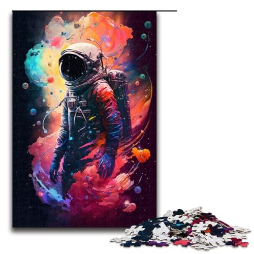 Astronauten-Puzzle mit 1000 Teilen für Erwachsene, Lernpuzzle für Jugendliche ab 14 Jahren, 50 x 75 cm von WGLINGX