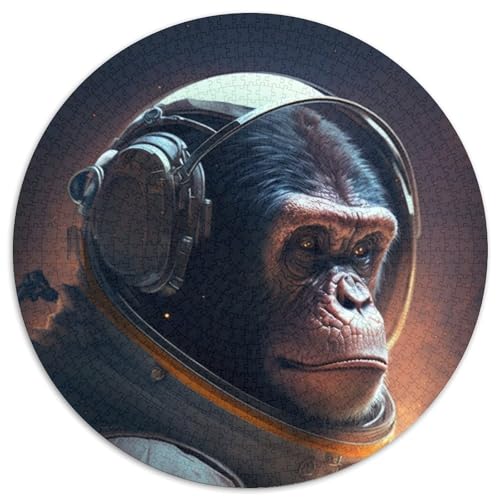 Astronauten-Schimpansen-Puzzle, 1000 Teile, Puzzle für Erwachsene, Weihnachten, Halloween, Ostern, Neujahr (67,5x67,5cm) von WGLINGX
