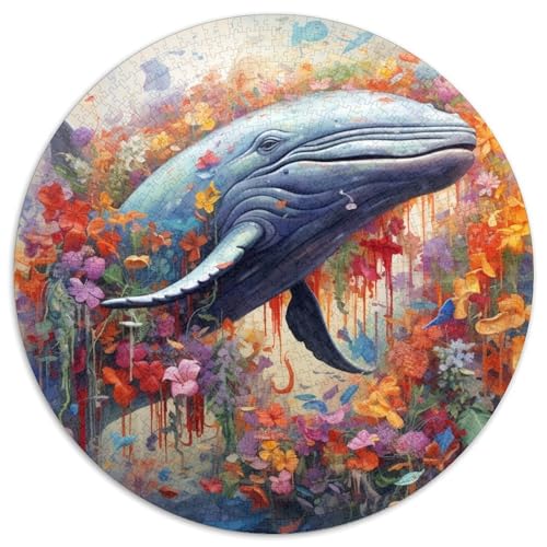 Blauwal-Puzzle, rund, aus Pappe, 1000 Teile, Puzzle für Erwachsene, anspruchsvolles Denkspiel für Teenager, unterhaltsames interaktives Spiel für die ganze Familie 67,5 x 67,5 cm Blauwal-Puzzle, rund, aus Pappe, 1000 Teile, Puzzle für Erwachsene, anspruchsvolles Denkspiel für Teenager, unterhaltsames interaktives Spiel für die ganze Familie 67,5 x 67,5 cm von WGLINGX