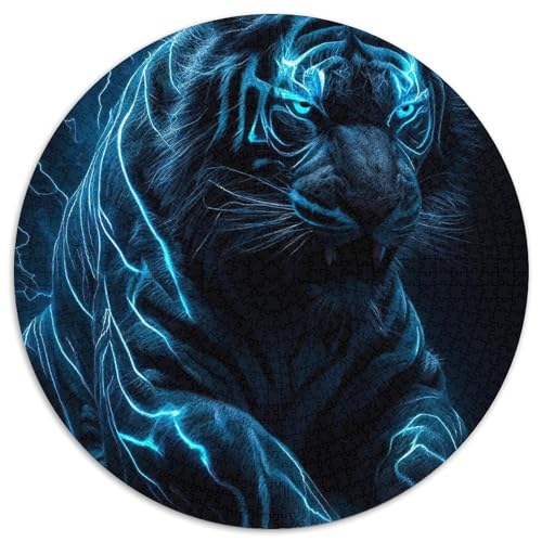 Blue Lightning Tigers Karton-Puzzle 1000 Teile, Puzzle für Erwachsene, anspruchsvolles Denkspiel für Teenager, Spaß für die ganze Familie, DIY-Geschenk zur Heimdekoration 67,5 x 67,5 cm Blue Lightning Tigers Karton-Puzzle 1000 Teile, Puzzle für Erwachsene, anspruchsvolles Denkspiel für Teenager, Spaß für die ganze Familie, DIY-Geschenk zur Heimdekoration 67,5 x 67,5 cm von WGLINGX
