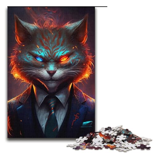 Boss Cat Puzzles 1000 Teile für Erwachsene, Geschenke, ideal für und Teenager ab 14 Jahren, 14,96 x 10,24 Zoll von WGLINGX