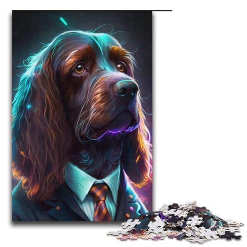 Boss Dog Puzzles 1000 Teile für Erwachsene, Geschenke, ideal für und Teenager ab 14 Jahren, 14,96 x 10,24 Zoll von WGLINGX