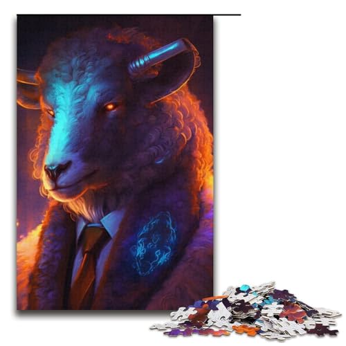 Boss Sheep Puzzles 1000 Teile für Erwachsene, Geschenke, ideal für und Teenager ab 14 Jahren, 14,96 x 10,24 Zoll von WGLINGX
