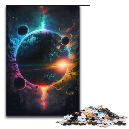Bunte Galaxie-Puzzles mit 1000 Teilen für Erwachsene, einzigartige Geschenke zum Geburtstag für Teenager ab 14 Jahren (Größe 38 x 26 cm) von WGLINGX
