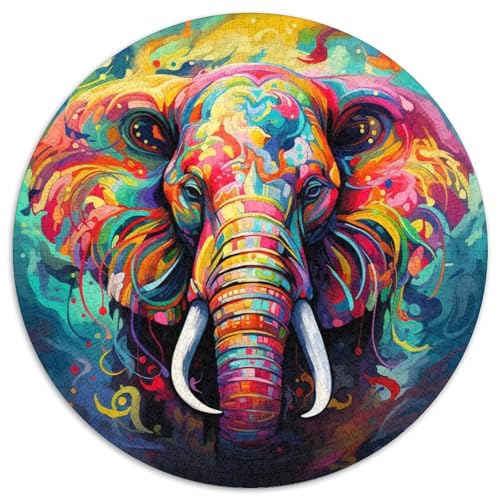 Bunte Kunstelefanten-Puzzles, anspruchsvolle Puzzles für Erwachsene, 1000 Teile, interaktives Familienspiel, Gehirn-Herausforderung, Lernspielzeug 67,5 x 67,5 cm Bunte Kunstelefanten-Puzzles, anspruchsvolle Puzzles für Erwachsene, 1000 Teile, interaktives Familienspiel, Gehirn-Herausforderung, Lernspielzeug 67,5 x 67,5 cm von WGLINGX