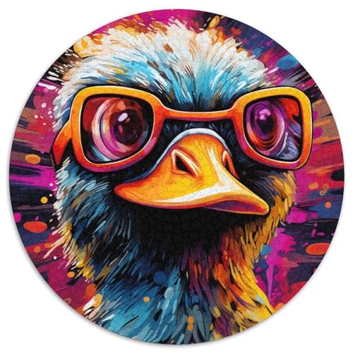 Buntes, rundes Puzzle aus Papier mit Entenmotiv, 1000 Teile, anspruchsvolles Denkspiel für Teenager, Spaß für den Spieleabend mit der Familie 67,5 x 67,5 cm Buntes, rundes Puzzle aus Papier mit Entenmotiv, 1000 Teile, anspruchsvolles Denkspiel für Teenager, Spaß für den Spieleabend mit der Familie 67,5 x 67,5 cm von WGLINGX