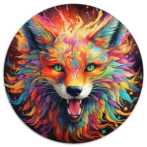 Buntes Art Fox-Puzzle aus Pappe, rund, 1000 Teile, Puzzle für Erwachsene, anspruchsvolles Denkspiel für Teenager, unterhaltsames interaktives Spiel für die ganze Familie 67,5 x 67,5 cm Buntes Art Fox-Puzzle aus Pappe, rund, 1000 Teile, Puzzle für Erwachsene, anspruchsvolles Denkspiel für Teenager, unterhaltsames interaktives Spiel für die ganze Familie 67,5 x 67,5 cm von WGLINGX