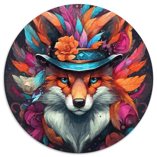 Buntes Art Fox-Puzzle aus Pappe, rund, 1000 Teile, Puzzle für Erwachsene, anspruchsvolles Denkspiel für Teenager, unterhaltsames interaktives Spiel für die ganze Familie 67,5 x 67,5 cm Buntes Art Fox-Puzzle aus Pappe, rund, 1000 Teile, Puzzle für Erwachsene, anspruchsvolles Denkspiel für Teenager, unterhaltsames interaktives Spiel für die ganze Familie 67,5 x 67,5 cm von WGLINGX