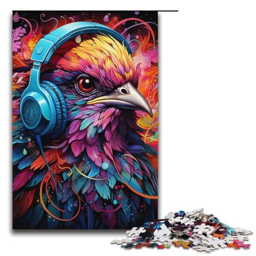 Buntes Eichhörnchen-Puzzle für Erwachsene, 1000 Teile, Lernspiel, Herausforderungsspielzeug, Weihnachts- und Geburtstagsgeschenk (Größe 38 x 26 cm) von WGLINGX