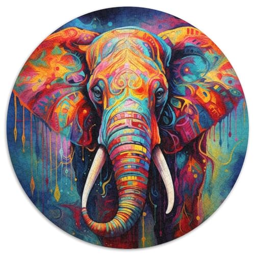 Buntes Kunst-Elefanten-Puzzle aus Karton mit 1000 Teilen, Puzzle für Erwachsene, anspruchsvolles Denkspiel für Teenager, Spaß für die ganze Familie, DIY-Geschenk zur Heimdekoration 67,5 x 67,5 cm Buntes Kunst-Elefanten-Puzzle aus Karton mit 1000 Teilen, Puzzle für Erwachsene, anspruchsvolles Denkspiel für Teenager, Spaß für die ganze Familie, DIY-Geschenk zur Heimdekoration 67,5 x 67,5 cm von WGLINGX