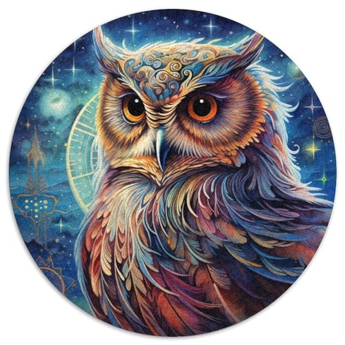 Buntes Kunst-Eulen-Puzzle aus Karton, rund, 1000 Teile, interaktives Familienspiel, Denksportaufgabe, Lernspielzeug 67,5 x 67,5 cm Buntes Kunst-Eulen-Puzzle aus Karton, rund, 1000 Teile, interaktives Familienspiel, Denksportaufgabe, Lernspielzeug 67,5 x 67,5 cm von WGLINGX