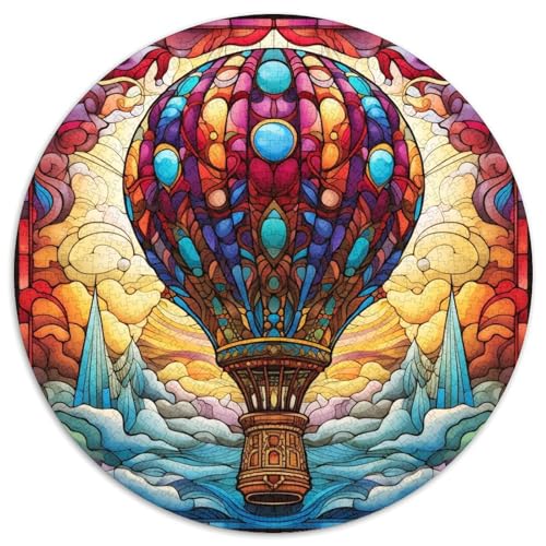 Buntes Kunst-Heißluftballon-Papierpuzzle für Erwachsene, 1000-teiliges Denkspiel für Teenager, 67,5 x 67,5 cm von WGLINGX