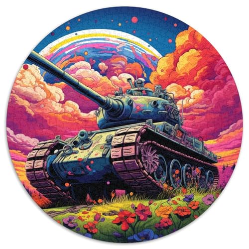 Buntes Kunstpanzer-Puzzle aus Pappe, rund, 1000 Teile, Puzzle für Erwachsene, anspruchsvolles Denkspiel für Teenager, unterhaltsames interaktives Spiel für die ganze Familie 67,5 x 67,5 cm Buntes Kunstpanzer-Puzzle aus Pappe, rund, 1000 Teile, Puzzle für Erwachsene, anspruchsvolles Denkspiel für Teenager, unterhaltsames interaktives Spiel für die ganze Familie 67,5 x 67,5 cm von WGLINGX